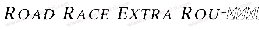 Road Race Extra Rou字体转换